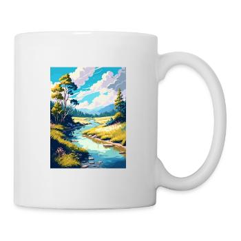 Wye Creek Dekoration Neuseeland Reiseposter - Tasse - Weiß - Rechts
