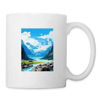 Franz Josef Glacier New Zealand Travel Poster - Mug - white - Right