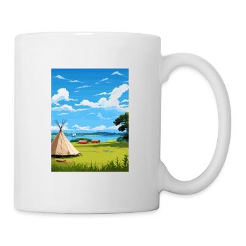 Waitangi Treaty Grounds Nouvelle-Zélande affiche de voyage - Mug blanc - blanc - Droite