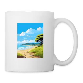 Rakiura Nationalpark Neuseeland Reiseposter - Tasse - Weiß - Rechts