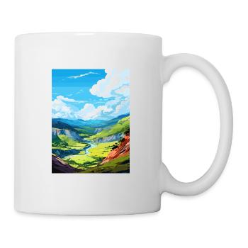 Waimangu Volcanic Valley Nouvelle-Zélande affiche de voyage - Mug blanc - blanc - Droite