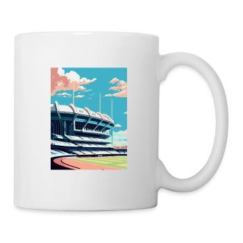 Melbourne Cricket Ground Australi Reiseposter - Tasse - Weiß - Rechts