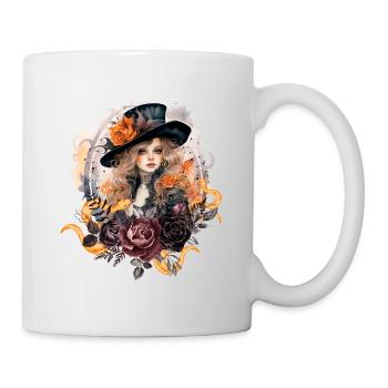 Spooky Halloween Hexe mit Schlangen - Tasse - Weiß - Rechts