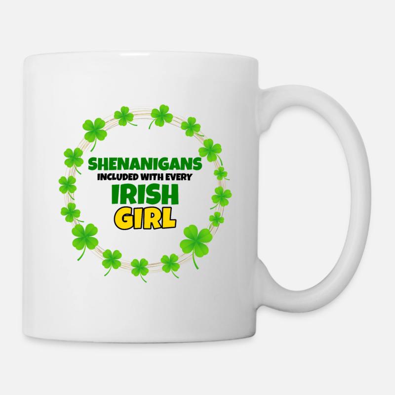 Shenanigans Included: Irish Girl St Patrick's Day - Mug - white
