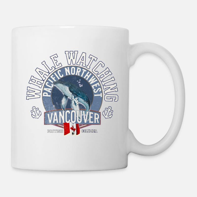 Whale watching pacific northwest 2 - Mug blanc - blanc