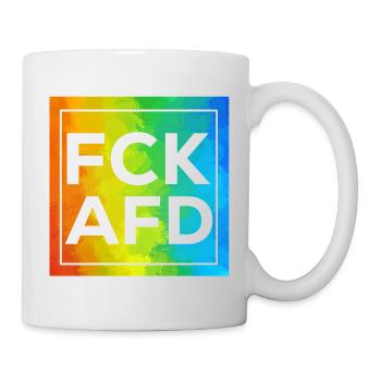 Fck AFD Cutout mit Rahmen - Tasse - Weiß - Rechts