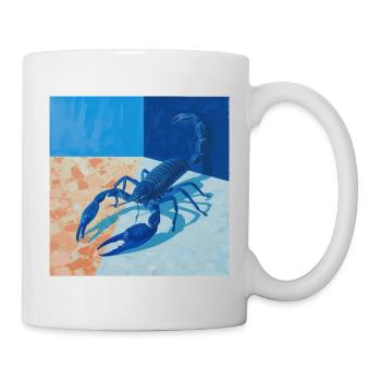 scorpion, bunt, tier, geschenk, geschenkidee - Tasse - Weiß - Rechts