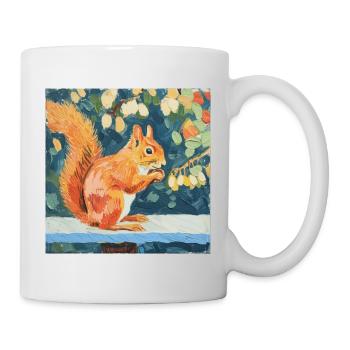 squirrel, colorful, animal, gift, gift idea - Mug - white - Right