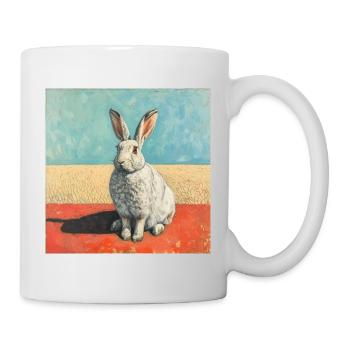 hase, kaninchen, bunt, tier, geschenk - Tasse - Weiß - Rechts