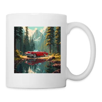 Old Timer / Car / 50s / Retro / Vintage - Mug - white - Right