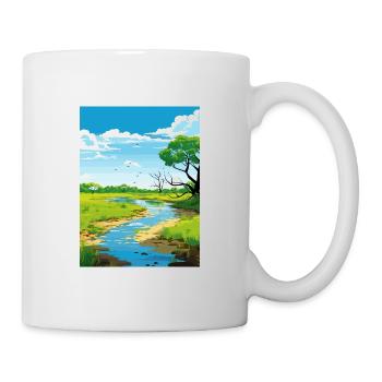 Parc national de Palo Verde Costa Rica affiche de voyage - Mug blanc - blanc - Droite