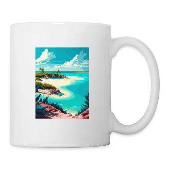 Turks And Caicos Islands Caribbean Travel Poster - Mug - white - Right