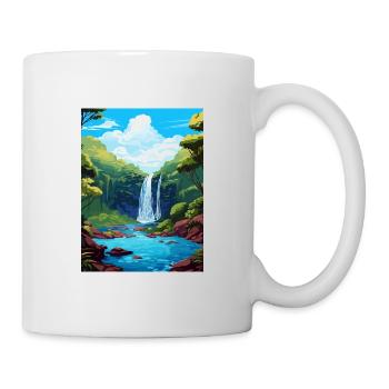 La Paz Waterfall Gardens Costa Rica affiche de voyage - Mug blanc - blanc - Droite