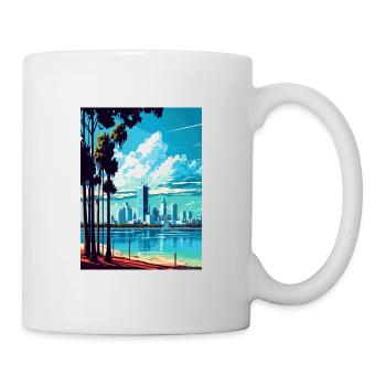 Perth Australie Vintage voyage affiche WPA Souvenir - Mug blanc - blanc - Droite