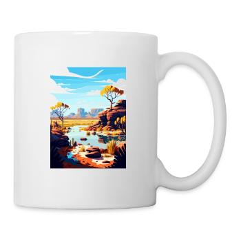 Kakadu Australia Vintage Travel Poster Souvenir - Mug - white - Right