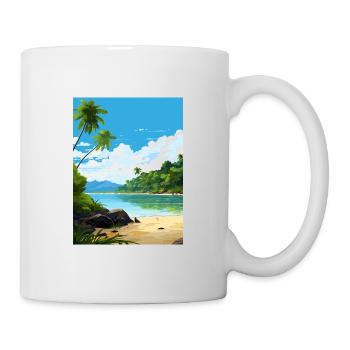 Parc national de l’île Cocos Costa Rica Souvenir - Mug blanc - blanc - Droite