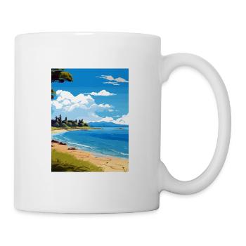 Taupo Neuseeland Vintage Reiseposter Souvenir - Tasse - Weiß - Rechts