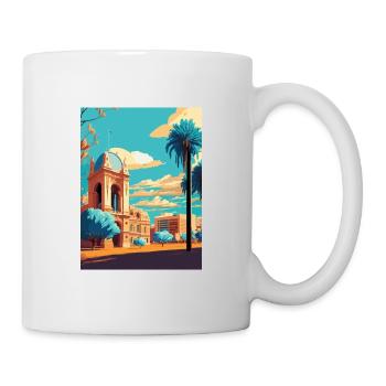 Adelaide Australien Vintage Reiseposter Souvenir - Tasse - Weiß - Rechts