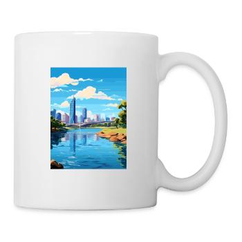 Brisbane Australien Vintage Reiseposter Souvenir - Tasse - Weiß - Rechts