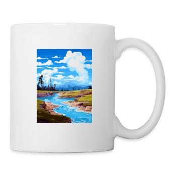 Te Puia Neuseeland Vintage Reiseposter Souvenir - Tasse - Weiß - Rechts