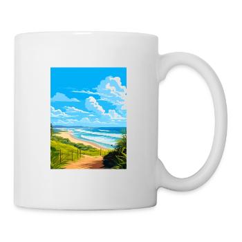 Byron Bay Australie Vintage voyage affiche Souvenir - Mug blanc - blanc - Droite