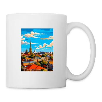 Adelaide Australien Vintage Reiseposter Souvenir - Tasse - Weiß - Rechts