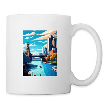 Melbourne Australie Vintage voyage affiche Souvenir - Mug blanc - blanc - Droite