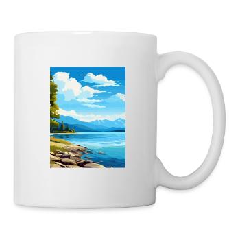 Te Anau Neuseeland Vintage Reiseposter Souvenir - Tasse - Weiß - Rechts