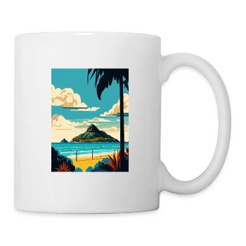 Tauranga Nouvelle-Zélande Vintage voyage affiche WPA Art - Mug blanc - blanc - Droite