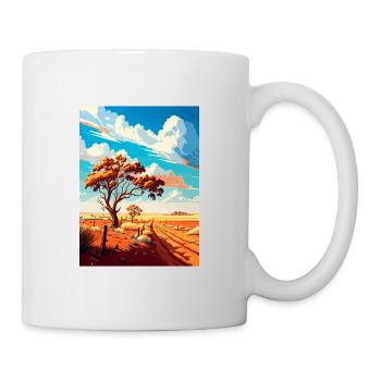 Outback Au Australie Vintage voyage affiche WPA Art - Mug blanc - blanc - Droite