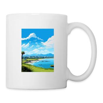 Tauranga Nouvelle-Zélande Vintage voyage affiche WPA Art - Mug blanc - blanc - Droite
