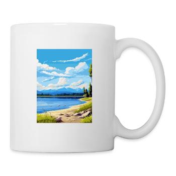 Te Anau Neuseeland Vintage Reiseposter Souvenir - Tasse - Weiß - Rechts