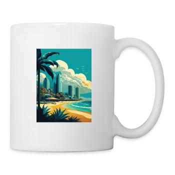 Gold Coast Australien Vintage Reiseposter WPA Kunst - Tasse - Weiß - Rechts