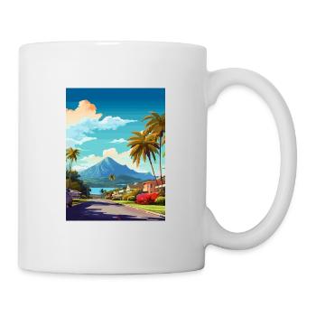 Tauranga Nouvelle-Zélande Vintage voyage affiche WPA Art - Mug blanc - blanc - Droite