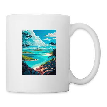 Whitsunday Australie Vintage voyage affiche WPA Art - Mug blanc - blanc - Droite