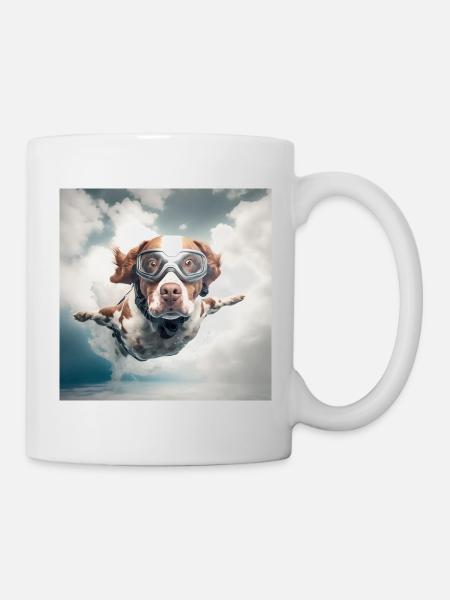 Chien volant - Mug blanc - blanc