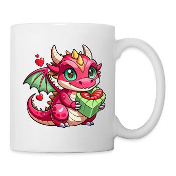 Farbenfroher Drache - Tasse - Weiß - Rechts