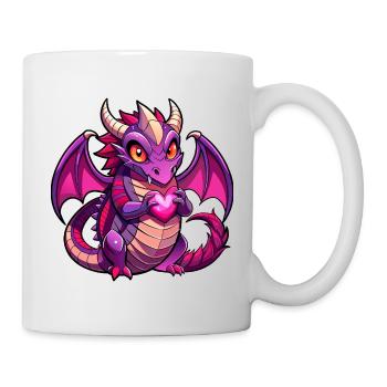 Farbenfroher Drache - Tasse - Weiß - Rechts