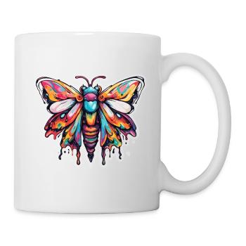 Papillon de nuit / animal / insecte / larve / ravageur - Mug blanc - blanc - Droite