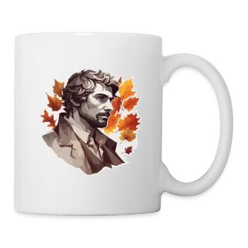 Herbstlich / Mann / Wald / Porträt / Kerl - Tasse - Weiß - Rechts