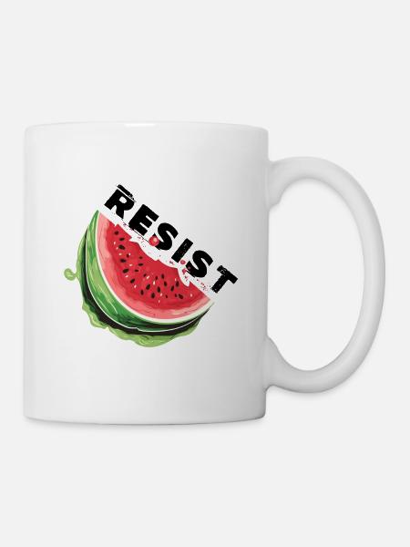 Ce n’est pas une pastèque, résistez à la Palestine - Mug blanc - blanc