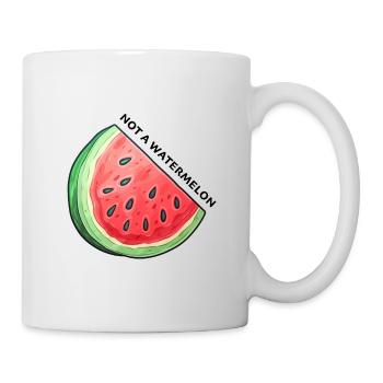 Pas une pastèque Palestine Art - Mug blanc - blanc - Droite
