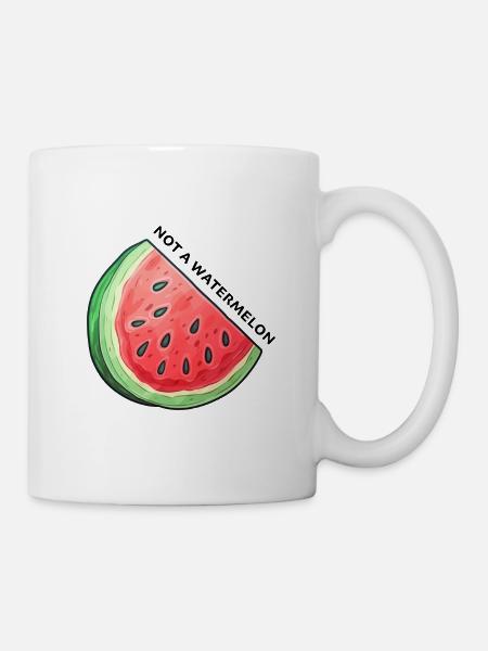 Pas une pastèque Palestine Art - Mug blanc - blanc