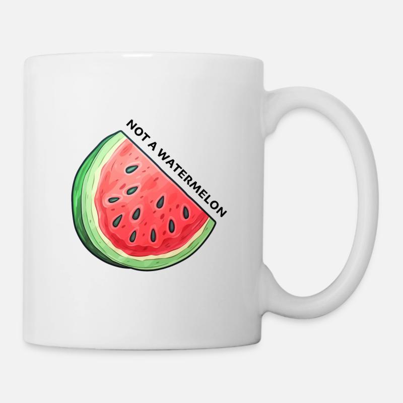 Pas une pastèque Palestine Art - Mug blanc - blanc