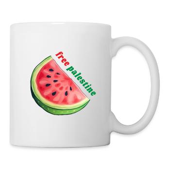 Watermelon Design, Free Palestine Art - Mug - white - Right