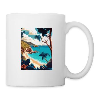 Îles Vierges britanniques Vintage Travel Poster WPA - Mug blanc - blanc - Droite