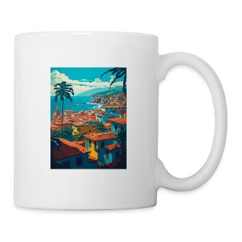 Puerto Vallarta Mexique Vintage voyage affiche WPA - Mug blanc - blanc - Droite