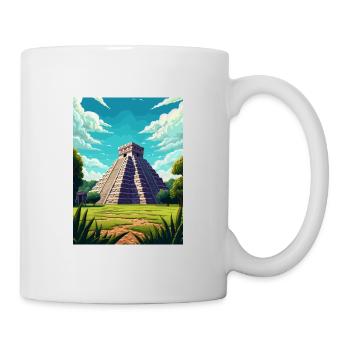 Chichen Itza Dekoration Vintage Reiseposter WPA - Tasse - Weiß - Rechts