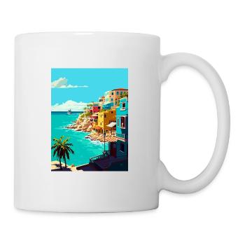 Isla Mujeres Decoration Vintage Travel Poster WPA - Mug - white - Right