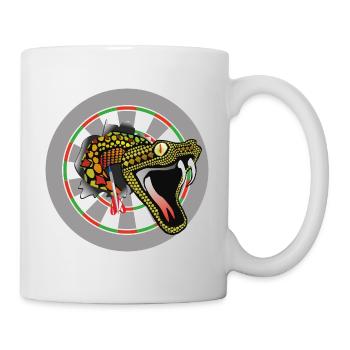 Dartboard mit Schlange - Tasse - Weiß - Rechts